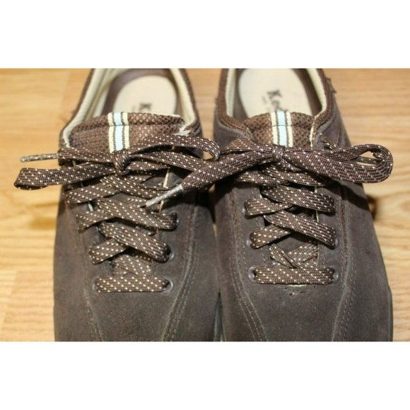 Ked's Espresso Brown Suede Sneakers With White Polka Dot Laces Women's / Size: 9 - Picture 12 of 12